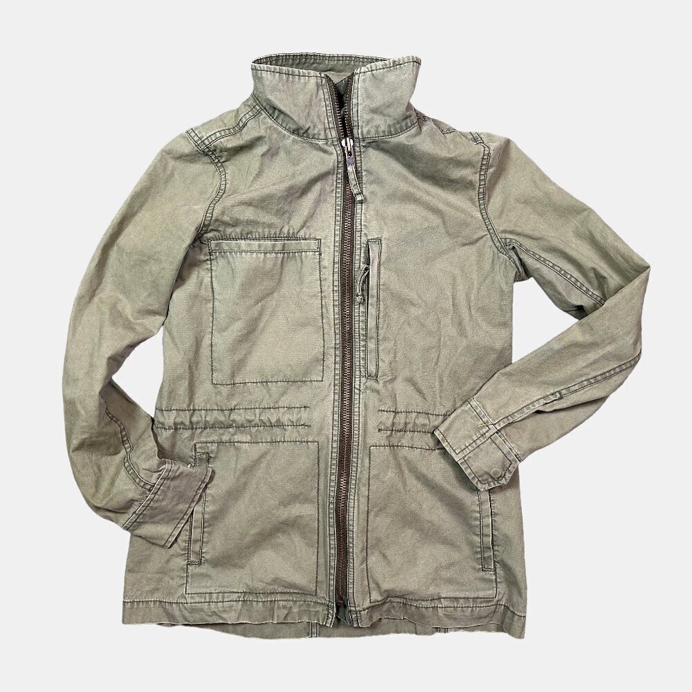 Madewell Fleet Utility Jacket Women's Small Army Green Cotton Canvas Pockets